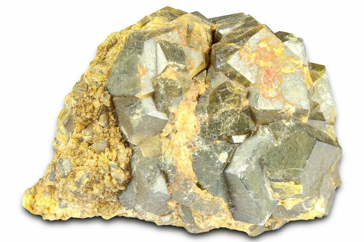 Olive Topazolite Garnet Cluster - Quartzite Mountain, Arizona #363684